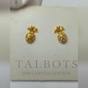 Talbots Gold Pineapple Earrings